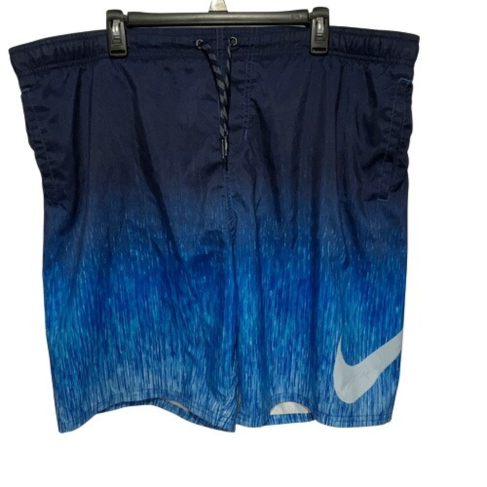 Nike Men's Blue Rush Ombre Breaker 9" Volley Short Swim Trunks Size XL